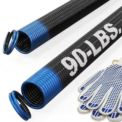 90-lbs. 25" Garage Door Extension Spring Double Loop End, 1 Pair - size: 90LB - Light Blue