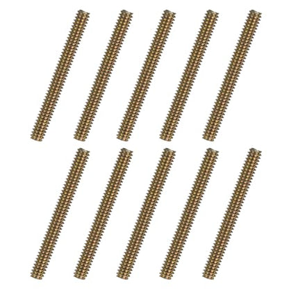 uxcell 10pcs Fully Threaded Rods 1/4x2-1/4 All Thread Studs Long Threaded Screw Carbon Steel for Furniture Garden Railing Mounting Assembly Fastening Frame Connection Colorful Zinc - size: 1/4x2-1/4"