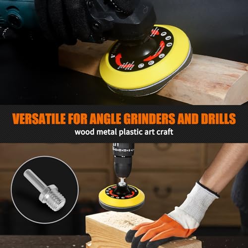 Pomsare 114PCS 5 Inch Angle Grinder Sanding Disc Kit, 40 to 1000 Grits - style: Premium 5 Inch 114 PCS