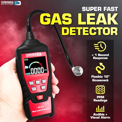 Gas Leak Detector by Forensics | 10ft Drop Test Pass | Natural Gas, Alcohols, Methane, Combustibles, Acetone, Ethanol, Propane, Butane, Gasoline, Diesel, IPA, Toluene, LPG, LNG |