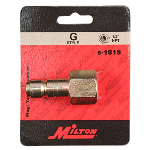 Milton S-1818 1/2" FNPT G Style Plug,Silver (Pack of 2) - size: 1 Count (Pack of 2)