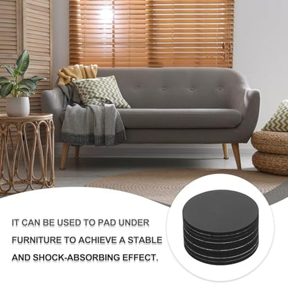 PATIKIL Non Slip Furniture Pads 2-9/16" (65mm x 3mm), 10 Pcs Adhesive Backed Round Rubber Feet Anti-Scratch Rubber Furniture Grippers for Hardwood Floor Electronics Bed Drawers DIY - size: 65mm x 3mm