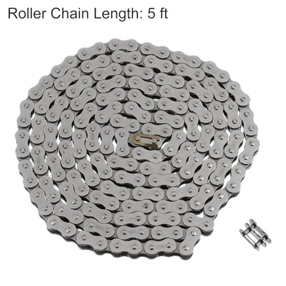 uxcell 05B Metric Standard Roller Chain, 5 Feet Carbon Steel Chains 8mm