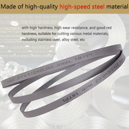 27 Inch Bandsaw Blades 18 TPI for DeWalt DCS377, Milwaukee 48-39-0572 Portable Band Saw Blade - 3 Pack - size: 18 TPI
