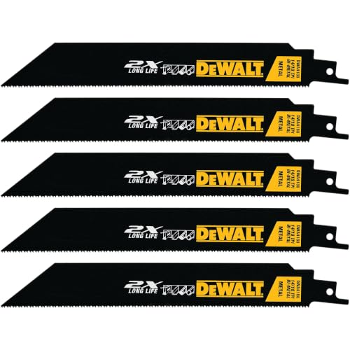 DEWALT 9-Inch Reciprocating Saw Blades, 14 TPI, 5-Pack (DWAR9114)