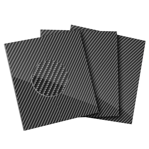 Carbon Fiber Sheet, 100×250 MM 0.5mm 1.0mm 1.5mm 2mm 3.0mm 4.0mm, 3K Full Carbon Fiber Board 100% Twill Weave Glossy Surface Carbon Fiber Plate - size: 100×250×1MM, style: Twill Weave Glossy Surface