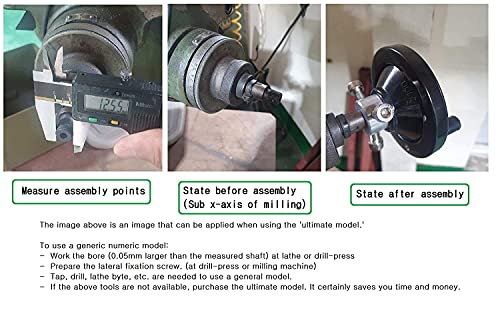 4" Ultimate Handwheel Fits 1/2" Shaft or Smaller - Table Saw, Lathe & More - size: 4" X 1/2"