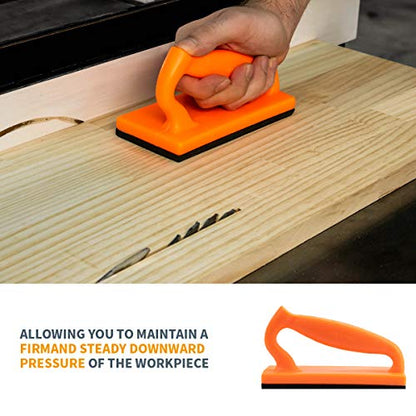 POWERTEC Push Block and Push Stick Set Fits Table Saws, Router Tables, Band Saws & Jointers, Dual Ergonomic Handles w/Max Grip, Wood Pusher Reduces Kickback & Increases Safety. 5PK (71009V) - style: Push Block and Push Stick Set