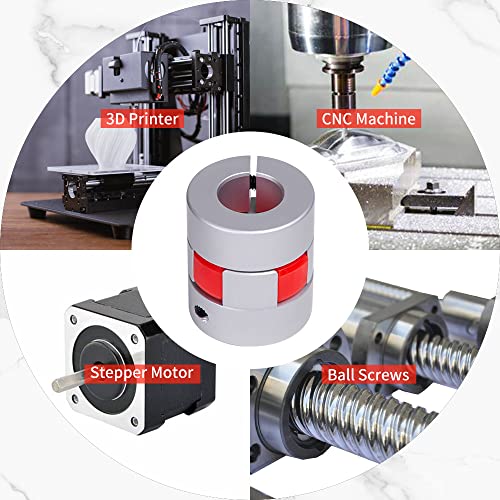Aluminium Plum Flexible Shaft Coupling D30L35 bore 7mm to 8mm Motor Connector Flexible Coupler for 3D Printer CNC Machine and Servo Stepped Motor
