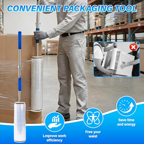 48 Inch Long Handle Stretch Wrap Dispenser Tool