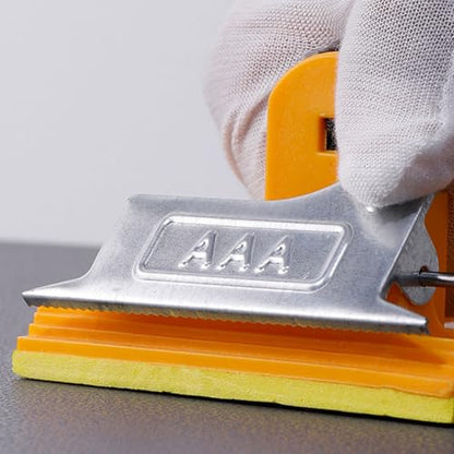 2 Pack Sand Paper Holder with Sponge Grip Handle Hand Sander Sandpaper Holder Sanding Block for 9 x 3.6 Inch Wet Dry Sandpaper Sheets Assortment Assorted Grits Sanding Sheets