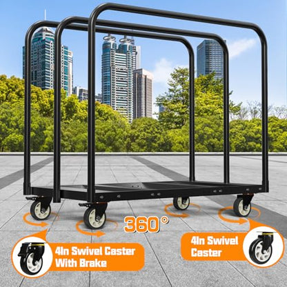 24In Width Folding Table Cart,3 Pole for Separating Area,6 Table Capacity - size: 24In