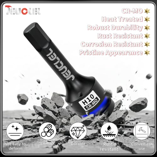 10mm Hex Impact Bit Socket, H10 1/2" Drive Allen Socket, Cr-Mo - size: 1PC | H10 10MM