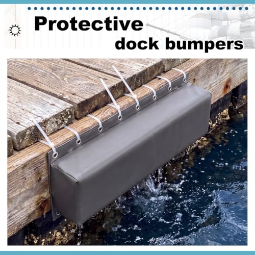 Boat Dock Bumpers Heavy-Duty Marine - color: Gray, size: 35.8 x 6 x 3.5"