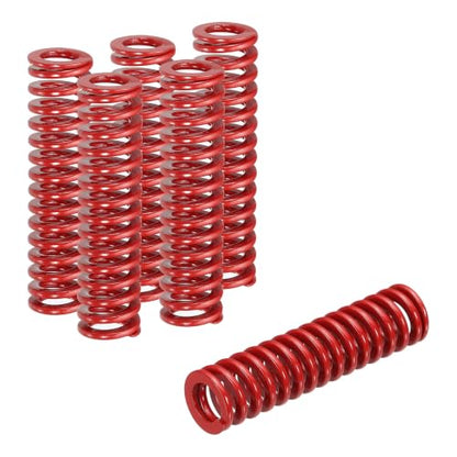 HARFINGTON 6pcs Die Spring 1/2" OD x 2" Free Length SMH2008, Red - size: 1/2" OD x 2" Free Length