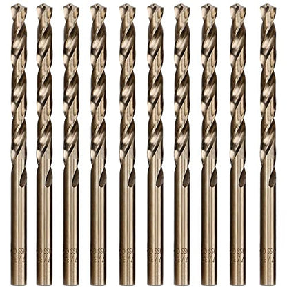 10-Piece 7/32" M35 Cobalt Drill Bit Set for Stainless Steel - style: 7/32"(10pcs)