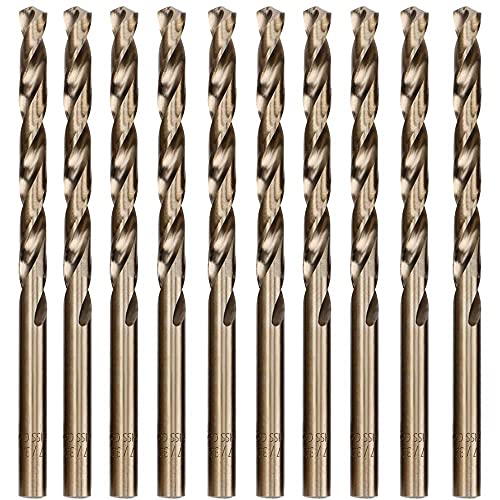 10-Piece 7/32" M35 Cobalt Drill Bit Set for Stainless Steel - style: 7/32"(10pcs)