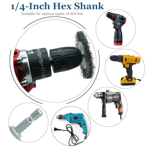 5-Pack 3-Inch Wire Wheel Brush Set for Drill - style: 3-inch Wheel Brush - 5 Piece