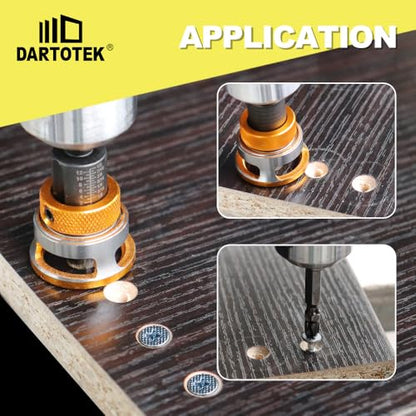 Countersink Drill Bit Set - HSS M2 Counter Sink Adjustable Depth Drill Bit for US Wood Screw, 1/8" 9/64" 5/32" 11/64" 3/16" 82° Counter-Bore - size: New-5pcs