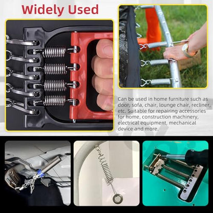 Hilitchi 96Pcs 15 Sizes Extension Spring Assortment Kit Extension Spring Stainless Steel Springs Assorted Size Small Springs Compression Tension Springs for Repairs Maintenance