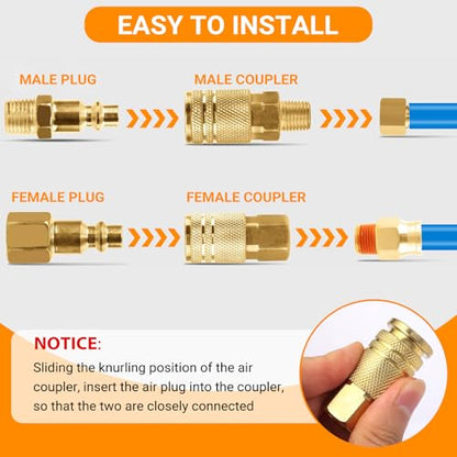 14 Pcs 1/4" Quick Connect Air Hose Fittings