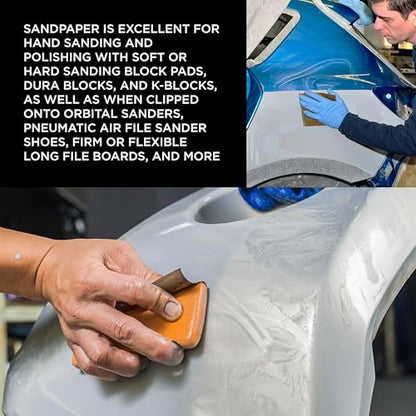 Dura-Gold Premium 10000 Grit Wet or Dry Sandpaper Sheets, 5-1/2" x 9", Box of 25 - Auto Car Color Sanding Detailing, Polishing Wood, Plastic Glass, Epoxy, Stone, Metal Finishing Hand Sand Block Sander