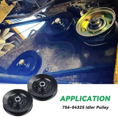 2 Pack 756-04325 Idler Pulley for Craftsman LT2000 T110 R110 Mower - size: 2x756-04325