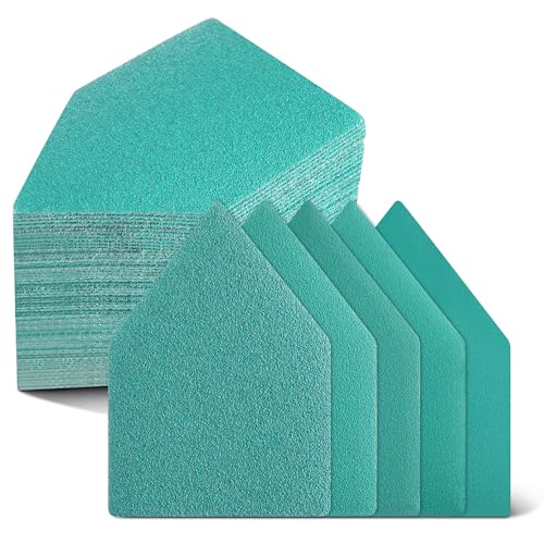50PCS Detail Sander Sandpaper Compatible with M12 Sanders, 80, 120, 150, 180, 240 Grit (10 of Each) Triangle Sanding Sheets, 3.5 X 2.5in, Heavy Duty Hook & Loop Detail Sanding Paper