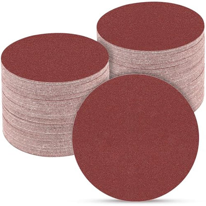 100PCS 5 Inch Sanding Discs 120 Grit Sandpaper for Orbital Sander - style: Aluminum oxide-No Hole