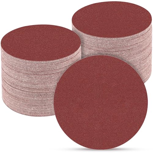 100PCS 5 Inch Sanding Discs 120 Grit Sandpaper for Orbital Sander - style: Aluminum oxide-No Hole