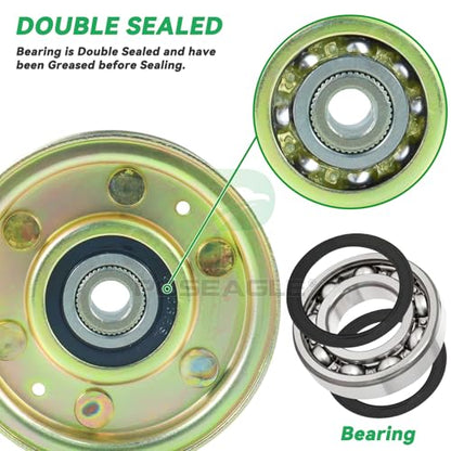 2 Pack 756-04224 Idler Pulley for Cub Cadet LT1050 LT1042 Tractors - size: 2x756-04224