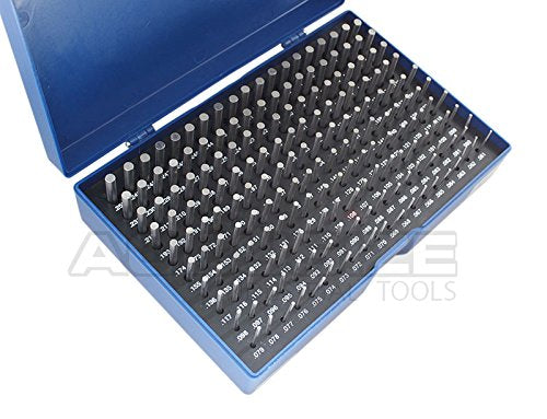 Accusize Industrial Tools 0.061'' to 0.250'' Minus Class Zz Pin Gauge Set, 2'' Overall Length, 190 Pcs/Set, M1(-) - size: 0.061"-0.250", w/o Aluminum Case