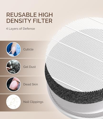 MelodySusie Portable Nail Dust Collector HPro for DIY Gel Polish Removal - size: Corded Hpro