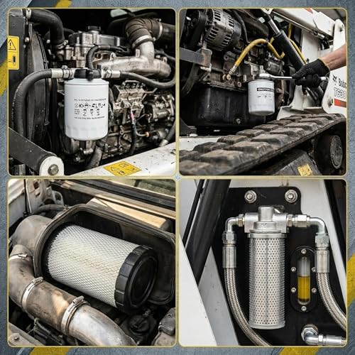 Fuel Filter Kit Compatible with Bobcat S630 S650 T630 T650 Skid-Steer Loaders (SSL), Compact Track Loaders (CTL)