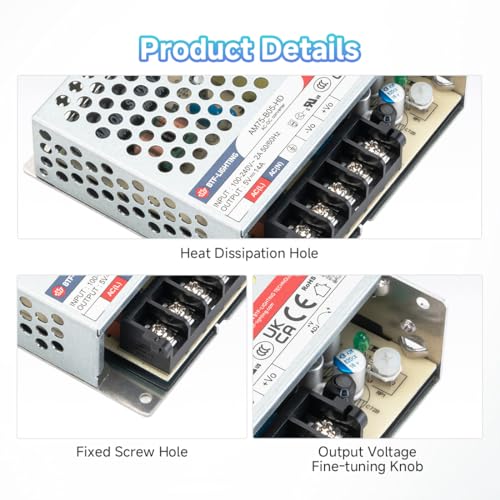 BTF-LIGHTING Power Supply DC5V 70W UL Recognized Component for LED Strip - size: 5V70W