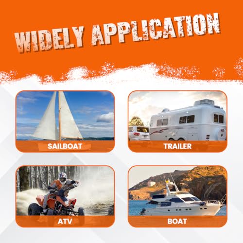 3500lbs Boat Trailer Winch, Heavy Duty Hand Winch with 33ft Cable - color: 3500 lbs Steel Cable