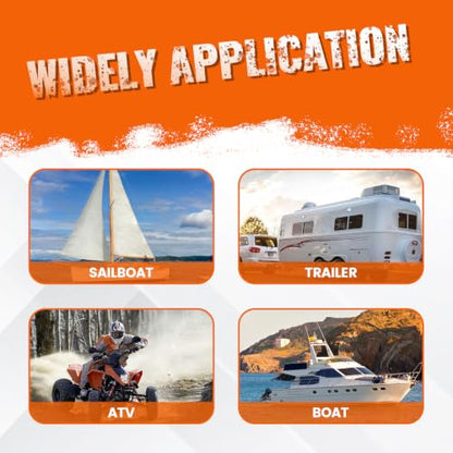 3500lbs Boat Trailer Winch, Heavy Duty Hand Winch with 33ft Cable - color: 3500 lbs Steel Cable