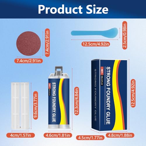 Strong Foundry Glue, Metal Repair Glue,High Temperature Resistant Casting Repair, Magic Welding Glues Premium Liquid Welding Filler for Metal Defects and Repairs(2Pcs-85ml)