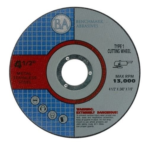 Benchmark Abrasives 4.5" Aluminum Oxide Type 1 Cut Off Wheels, 50-Count - style: 4-1/2" | 50 Count