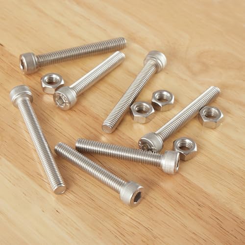 30PCS M8 x 50mm 60mm 70mm 80mm, Hex Socket Head Cap Screws Bolts Nuts Kit, Stainless Steel 304, Metric Allen Drive, Fully Threaded - size: Socket M8x50/60/70/80mm