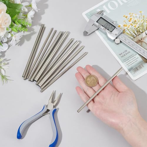 PH PandaHall 11pcs Mandrels for Jewelry Making 5 Sizes Carbon Steel Rod 5 Inch Long Hollow Round Tubing Straight Metal Tube for DIY Craft Wind Chime Wire Wrapping Forming Rings 3.5/4.2/5/7/9mm