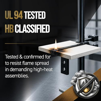 AWF PRO Epoxy, Structural Adhesive, Bonds to Metal, Wood, Concrete, & Composites, Two-Part High-Strength Formula, UL 94 HB Classified, 50 mL Dual Cartridge, Black, 50 mL (1.69 fl oz), Pack of 1