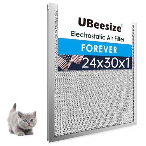 UBeesize 24x30x1 Air Filter Reusable & Washable - size: 23.78x29.84x0.8