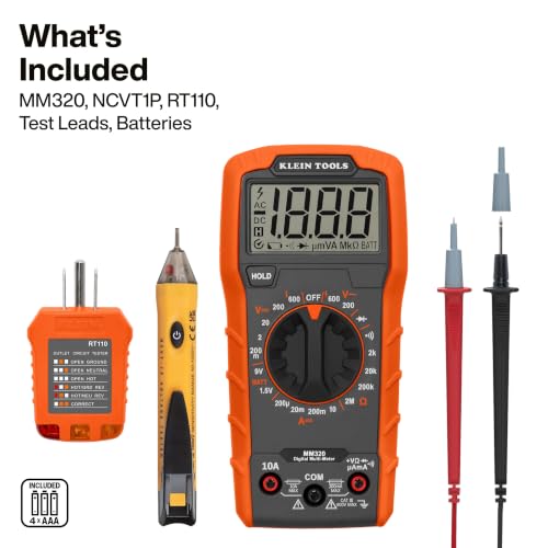 Klein Tools 69149P Electrical Test Kit, 3 Piece - size: Manual-Ranging Kit
