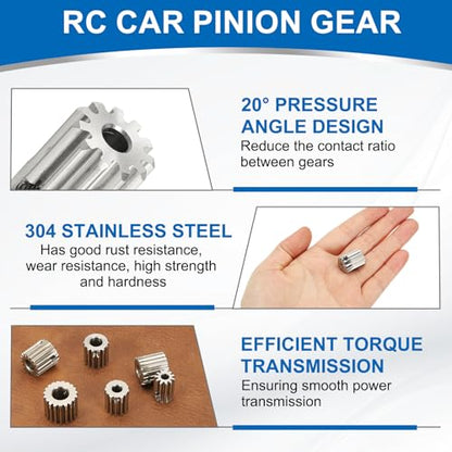 uxcell 1 Mod 11T Spur Gear 4mm Bore, 304 Stainless Steel Pinion Gear - size: 1 Mod 11T, 4mm