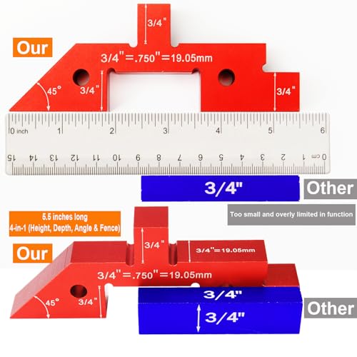 Setup Blocks Woodworking, 14 Pcs Router Table Saw Accessories