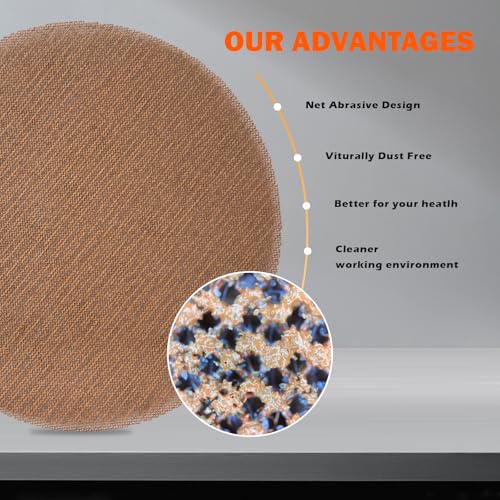 6 Inch Mesh Sanding Discs 45 PCS, 80 Grit Assortment, Dust Free Hook and Loop Sanding Discs, Anti-Clogging Sandpaper for Random Orbital Sander, Angle Grinder, Wood Metal Sanding - style: P80