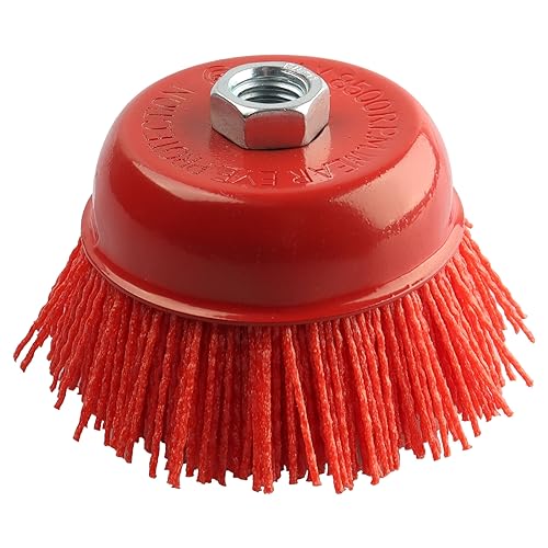 4" Nylon Cup Brush for Grinder, Angle Grinder Wire Brush, 5/8"-11 Arbor - style: 4"