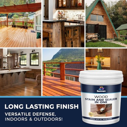 Wood Stain and Sealer in One, Polyurethane Wood Finish Water Based Polyurethane Clear Gloss Wood Protection Polyurethanes Waterproof Coating, Fast Dry Polyurethanes Sealant, Easy Clean Up 5 Gallon - color: Clear, size: 640 Fl Oz