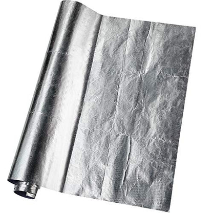 BBTO Heat Reflective Sheet Adhesive Backed Aluminized Fiberglass Heat Shield Tape Protection Barrier Heat Shield Resistant Material for Hose and Auto Use Heat Insulation Sheet(Silver, 12 x 24 Inch) - color: Silver, size: 12 x 24 Inch